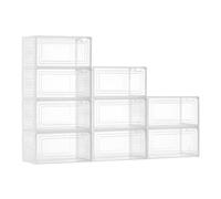 VEVOR Boîtes à Chaussures Empilables 9PCs jusqu’à la Pointure US 13 Blanc