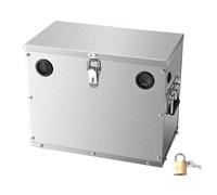 VEVOR Boîtier à Batterie, Groupe 24/31, Coffre à Batterie en Acier Inoxydable, avec Serrures, Poignées, Passe-câbles en Caoutchouc, pour Voitures, Bateaux, Camping-car, Moteurs de Pêche à la Traîne