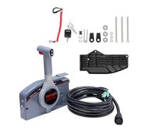 VEVOR Boîtier de Commande à Distance Hors-Bord Compatible avec Yamaha PT 4 Temps 703-48205-16, Commande d'Accélérateur de Bateau à Montage Latéral, avec Interrupteur de Trim, Harnais 10 Broches