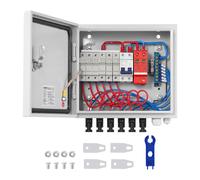 VEVOR Boitier de jonction solaire boîte de combinaison PV 6 cordes 10 A en acier