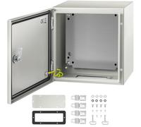 VEVOR Armoire électrique en acier inoxydable, 30x30x20cm, IP66 étanche à l'eau et à la poussière, boîte de raccordement électrique pour l'extérieur/intérieur, avec plaque de montage