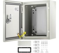 VEVOR Boîtier électrique boîte de jonction 25x20x15 cm acier au carbone
