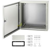 VEVOR Boîtier électrique en acier au carbone 40,6 x 40,6 x 15,2 cm IP65