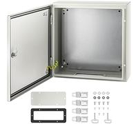 VEVOR Boîtier en acier au carbone NEMA, 25x20x15 cm, coffret armoire électrique NEMA 4X, IP66 étanche et anti-poussière, boîte de jonction électrique extérieure et intérieure, avec plaque de montage