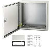 VEVOR Boîtier en acier au carbone NEMA, 40x40x15 cm, coffret armoire électrique NEMA 4X, IP66 étanche et anti-poussière, boîte de jonction électrique extérieure et intérieure, avec plaque de montage