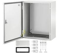 VEVOR Boîtier en acier au carbone NEMA, 50x40x25 cm, coffret armoire électrique NEMA 4X, IP66 étanche et anti-poussière, boîte de jonction électrique extérieure et intérieure, avec plaque de montage