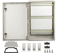 VEVOR Boîtier en acier NEMA, 60 x 40 x 23 cm Boîtier deà fibre optique NEMA 4X, IP66 étanche à l'eau et à la poussière, boîtier de raccordement électrique pour l'extérieur/l'intérieur, avec plaque de
