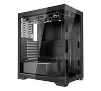 VEVOR Boîtier PC Gamer, Tour Moyenne, avec 2 Ventilateurs 120 mm, Panneau en Verre Trempé à Haut Débit d'air, Filtre Anti-poussière, Gestion des Câbles, pour GPU 360 mm Longueur, pour ATX, M-ATX, ITX