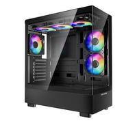 VEVOR Boîtier PC Gamer Tour Moyenne avec 6 Ventilateurs ARGB PWM 120 mm pour ATX