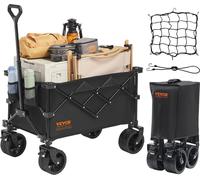 VEVOR Bollerwagen 890 x 540 x 1080 mm Chariot pour enfants en tissu Oxford 600D avec revêtement PVC Chariot de plage 150 L Capacité de stockage max. 120 kg de charge Diable de transport Chariot pour a