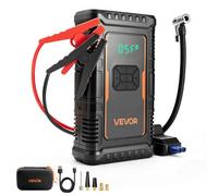 VEVOR Booster Batterie Voiture avec Compresseur 1600 A Démarreur Batterie pour Moteurs Essence 6,0 L Diesel 3,0 L, Gonfleur de Pneus, 1,03 MPa, Arrêt Automatique, 8000 mAh, Portable avec Lampe LED