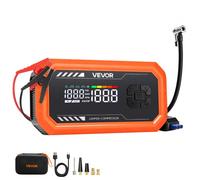 VEVOR Booster Batterie Voiture avec Compresseur 3000 A Démarreur Batterie pour Moteurs Essence 9,0 L Diesel 6,5 L, Gonfleur de Pneus, 1,03 MPa, Arrêt Automatique, 10000 mAh, Portable avec Lampe LED