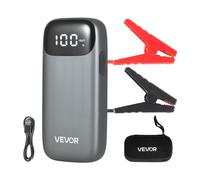 VEVOR Booster batterie 6000 A – Démarreur lithium portable, essence 10 L/diesel 10 L, lampe 3 modes