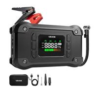 VEVOR Booster Batterie Voiture avec Compresseur 8000 A Démarreur Batterie pour Moteurs Essence 9,0 L Diesel 8,0 L, Gonfleur de Pneus, 1,03 MPa, Arrêt Automatique, 16000 mAh, Portable avec Lampe LED