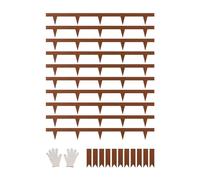 VEVOR Bordure de Jardin en Acier, Lot de 10, Bordures Paysagères en Métal, Résistant aux Intempéries, 1016x114,3 mm, Installation Simple, Bandes Pliables pour Séparateur de Chemin de Cour, Pelouse