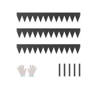 VEVOR Bordure de Jardin en Acier, Lot de 3, Bordures Paysagères en Métal, 1016 x 152 mm, Résistante à la Rouille, Installation Simple, Bandes Pliables pour Séparateur de Chemin de Cour, Pelouse, Noir