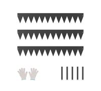 VEVOR Bordure de Jardin en Acier, Lot de 3, Bordures Paysagères en Métal, 1016 x 152 mm, Résistante à la Rouille, Installation Simple, Bandes Pliables pour Séparateur de Chemin de Cour, Pelouse, Noir
