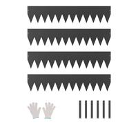 VEVOR Bordure de Jardin en Acier, Lot de 4, Bordures Paysagères en Métal, 1016 x 203 mm, Résistante à la Rouille, Installation Simple, Bandes Pliables pour Séparateur de Chemin de Cour, Pelouse, Noir