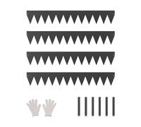 VEVOR Bordure de Jardin en Acier, Lot de 4, Bordures Paysagères en Métal, 1016x152,4 mm, Résistante à la Rouille, Installation Simple, Bandes Pliables pour Séparateur de Chemin de Cour, Pelouse, Noir