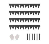 VEVOR Bordure de Jardin en Acier, Lot de 4, Bordures Paysagères en Métal, 1016x152,4 mm, Résistante à la Rouille, Installation Simple, Bandes Pliables pour Séparateur de Chemin de Cour, Pelouse, Noir
