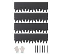 VEVOR Bordure Paysagère Jardin Acier Résistante à la Rouille 4PCS 1016x304,8 mm