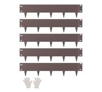 VEVOR Bordure Paysagère Jardin Acier Résistant à Rouille 5PCS 990x207 mm Marron