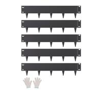 VEVOR Bordure Paysagère Jardin Acier Résistant à la Rouille 5PCS 990x207 mm Noir