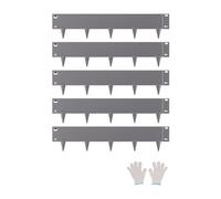 VEVOR Bordure Paysagère Jardin Acier Résistant Rouille 5PCS 990x207mm Gris Foncé