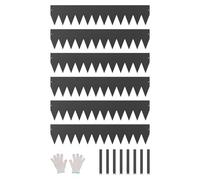 VEVOR Bordure Paysagère Jardin Acier Résistant à Rouille 6PCS 1016x203 mm Noir