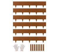 Lot de 6 bordures de jardin en acier résistantes aux intempéries, 40 x 8 po