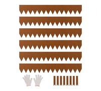 VEVOR Bordure de Jardin en Acier, Lot de 6, Bordures Paysagères en Métal, Résistant aux Intempéries, 1016 x 152,4 mm, Installation Simple, Bandes Pliables pour Séparateur de Chemin de Cour, Pelouse