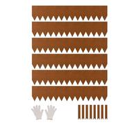 VEVOR Bordure de Jardin en Acier, Lot de 6, Bordures Paysagères en Métal, Résistantes aux Intempéries, 1016x203,2 mm, Installation Simple, Bandes Pliables pour Séparateur de Chemin de Cour, Pelouse