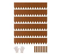 VEVOR Bordure de Jardin en Acier, Lot de 6, Bordures Paysagères en Métal, Résistantes aux Intempéries, 1016x203,2 mm, Installation Simple, Bandes Pliables pour Séparateur de Chemin de Cour, Pelouse