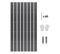 VEVOR Bordure Paysagère Jardin Métal Résistante à la Rouille 8PCS 1830x101 mm