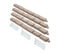 VEVOR Bordure de Jardin Pelouse en Fausse Pierre Réaliste 1180x95x57 mm marron