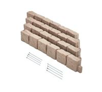VEVOR Bordure de Jardin en Fausse Pierre, 1190 x 100 x 155 mm, Bordure de Pelouse Réaliste, Conception Modulaire, Taille d'Une Brique, avec Pointes d'Ancrage, Résistante à la Décoloration, pour Allées