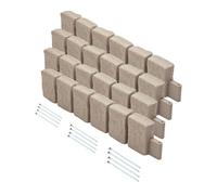 VEVOR Bordure de jardin en aspect pierre, 120x10x23 cm, bordure de jardin flexible, bordure de terrasse résistante à la lumière, convient pour les allées et les trottoirs, beige