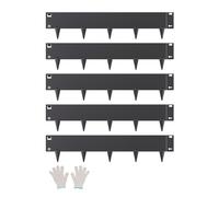 VEVOR Bordure Paysagère Jardin Acier Résistant à la Rouille 5PCS 990x207 mm Noir