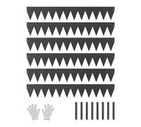 VEVOR Bordure de Jardin en Acier, Lot de 6, Bordures Paysagères en Métal, 1016 x 152,4 mm, Résistante à Rouille, Installation Simple, Bandes Pliables pour Séparateur de Chemin de Cour, Pelouse, Noir