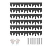 VEVOR Bordure de Jardin en Acier, Lot de 6, Bordures Paysagères en Métal, 1016 x 152,4 mm, Résistante à Rouille, Installation Simple, Bandes Pliables pour Séparateur de Chemin de Cour, Pelouse, Noir