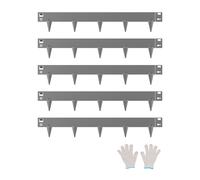 VEVOR Bordure Paysagère Jardin Acier Résistant Rouille 5PCS 990x156mm Gris Foncé