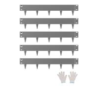 VEVOR Bordure Paysagère Jardin Acier Résistant Rouille 5PCS 990x181mm Gris Foncé