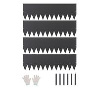 VEVOR Bordure Paysagère Jardin Acier Résistante à la Rouille 4PCS 1016x304,8 mm