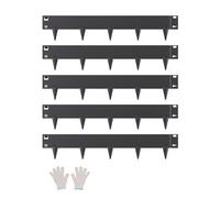 VEVOR Bordure Paysagère Jardin en Acier Résistant à Rouille 5PCS 990x181 mm Noir
