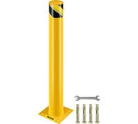 VEVOR Borne de sécurité pour parking 91,4 cm Poteau de barrière de parking, 20 x 20 cm Barrière de parking Poteau de parking, Poteau de tube de route de circulation Barre, Convient pour l'intérieur et