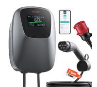 VEVOR Borne Recharge Véhicule Électrique 11 kW Chargeur Triphasé Type 2 CEE pour Voiture Électrique et Hybride Rechargeable, Domestique 400 V CA 16 A, Contrôle Intelligent APP, Écran Numérique, IP65