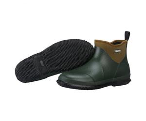 VEVOR Bottes de pont en caoutchouc pour femmes à la cheville, bottes de pluie antidérapantes imperméables, chaussures de boue isolées de jardinage, légères et durables, pour agriculture, taille 10 US