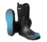 VEVOR Bottes en caoutchouc pour hommes, embout en acier, bottes de pluie antidérapantes imperméables pour extérieur, bottes de sécurité légères durables, pour fabrication, agriculture, taille 11 US