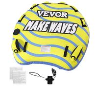 VEVOR Bouée tractée Gonflable pour Bateau, 1 à 3 passagers, Tube remorquable avec ailerons de Pare-Chocs, 231 kg, pour Sport Nautique, Housse en Nylon, poignées en EVA, soupape de sécurité de Vitesse