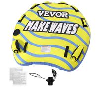 VEVOR Tube remorquable pour bateau, 1 à 3 passagers, bouée tractée gonflable avec ailerons de pare-chocs, 231 kg, pour sport nautique, housse en nylon, poignées en EVA, soupape de sécurité de vitesse